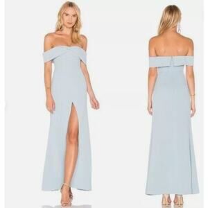 Lovers + Friends Dress Womens Size M Danica Gown‎ Blue Strapless Maxi Formal